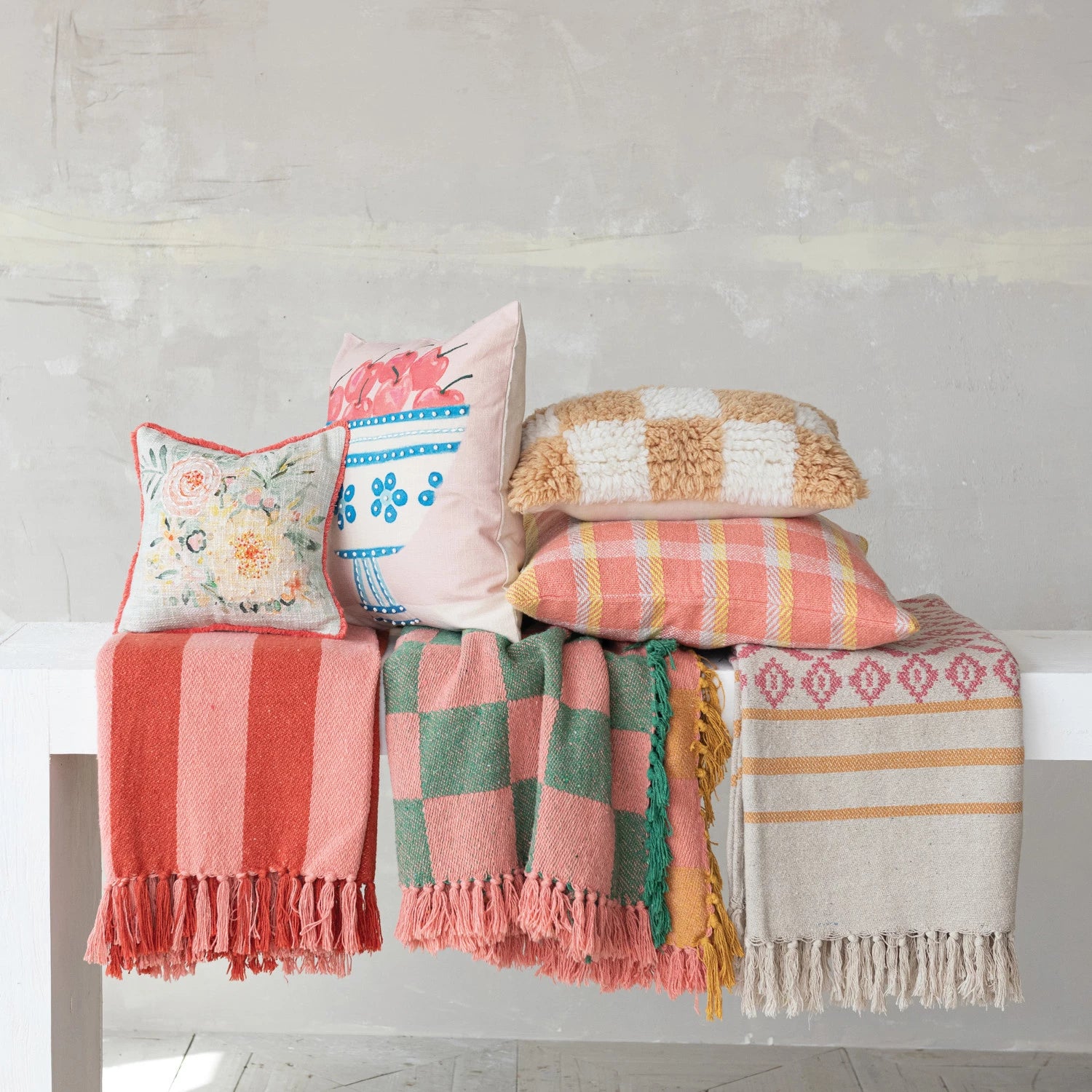 Recycled Cotton Jacquard Throw