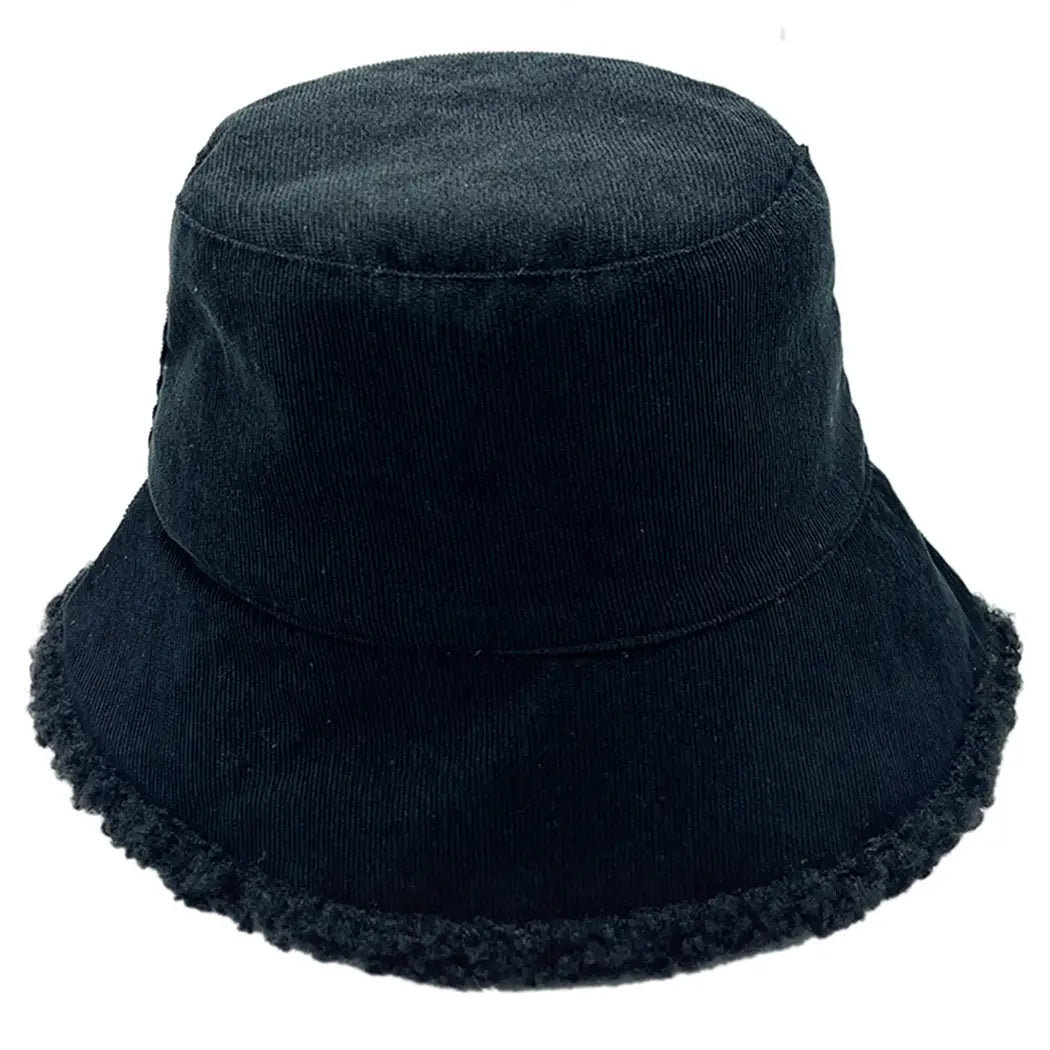 Reversible Corduroy Sherpa Bucket Hat