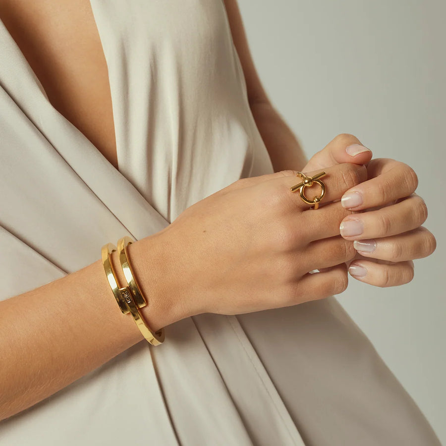 Mini Omega Ring, view 2, styled