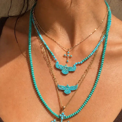 Rise and Reign Turquoise Eagle Necklace, view 3