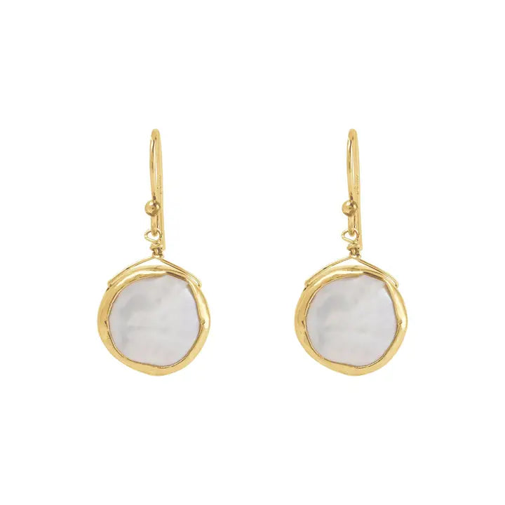 Round Pearl Earrings