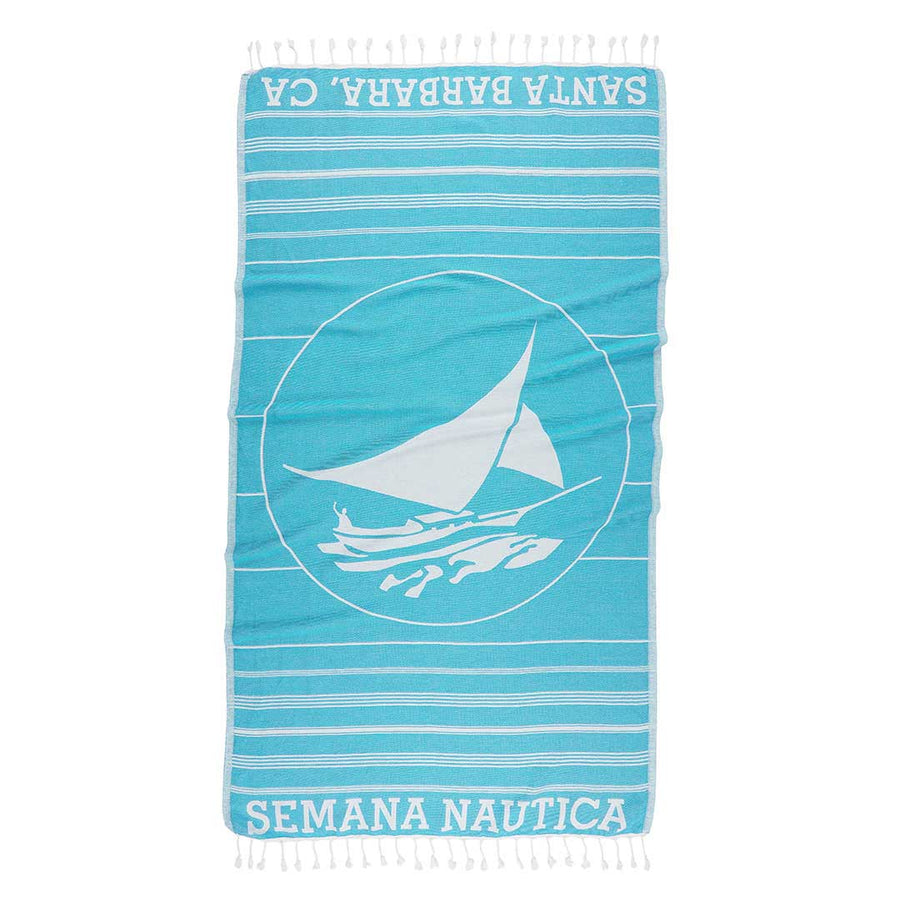 SEMANA NAUTICA - CUSTOM WOVEN TURKISH TOWEL, view 2, styled
