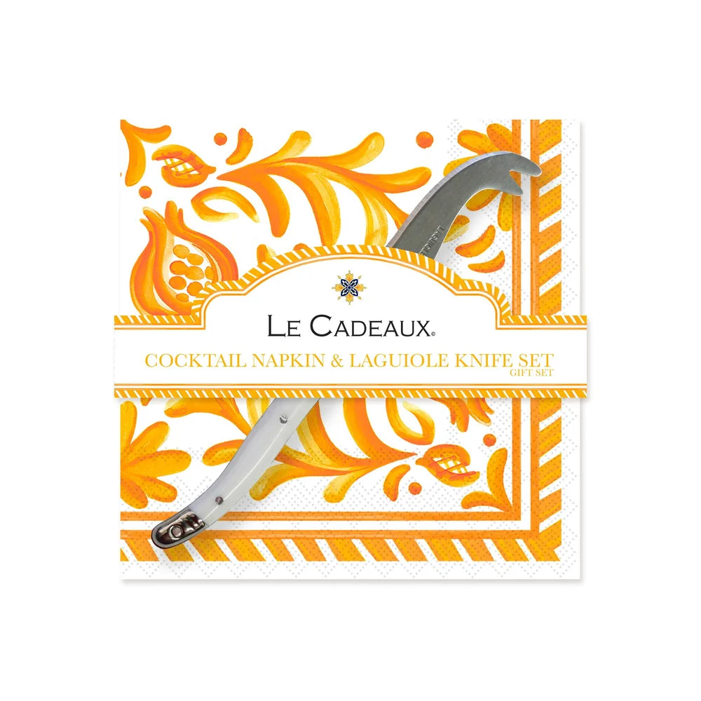 Cocktail Napkins/Cheese Knife Set