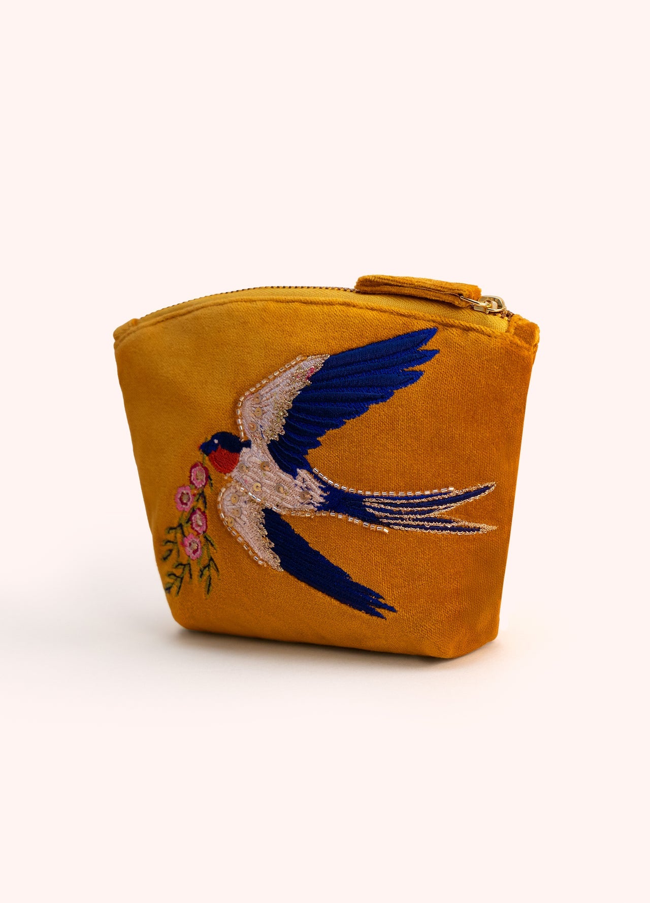Velvet Zip Mini Pouch