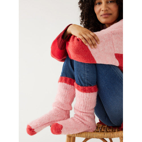 Sailor Love Knit XO Slipper Sock
