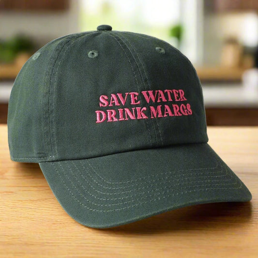 Save Water Embroidered Baseball Cap