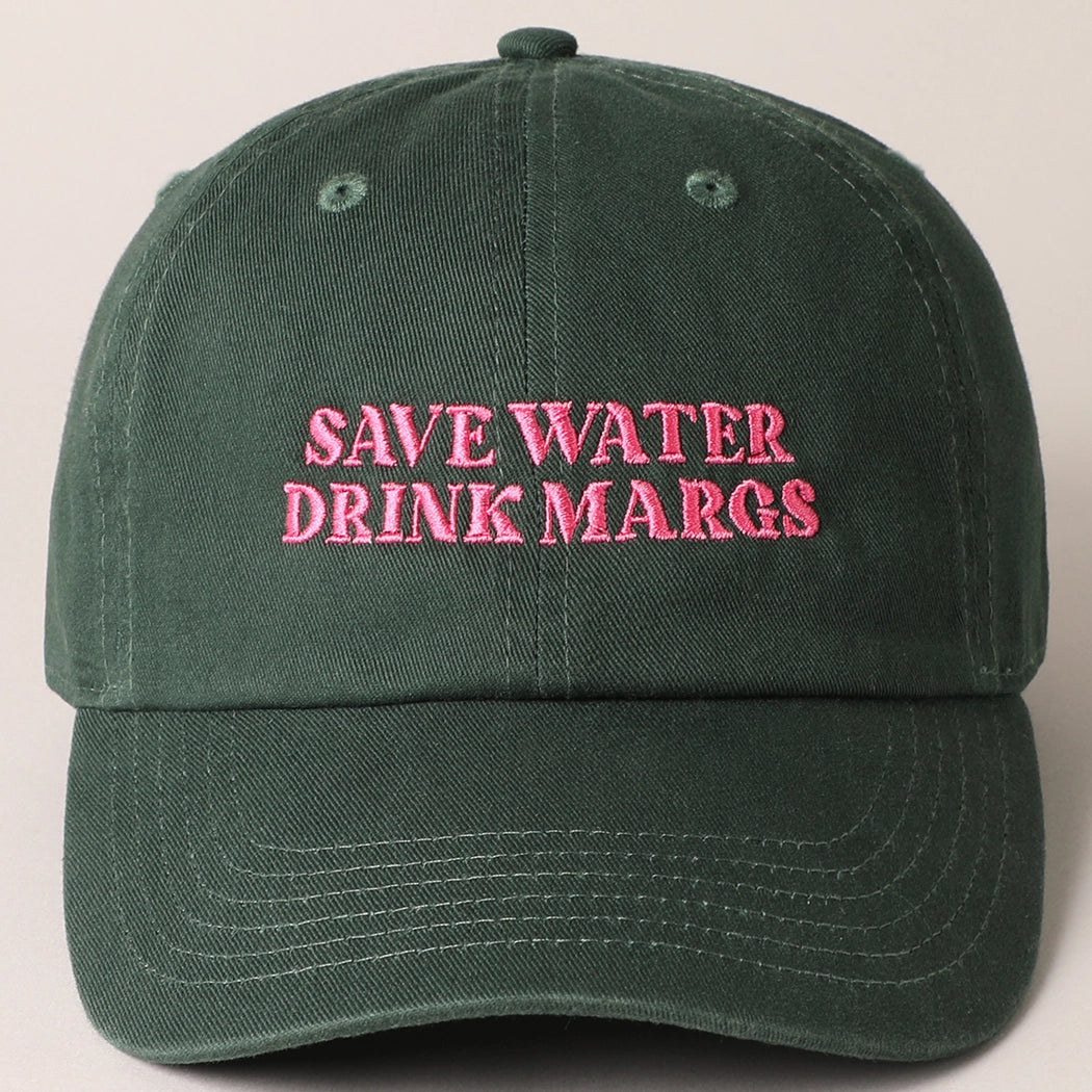 Save Water Embroidered Baseball Cap