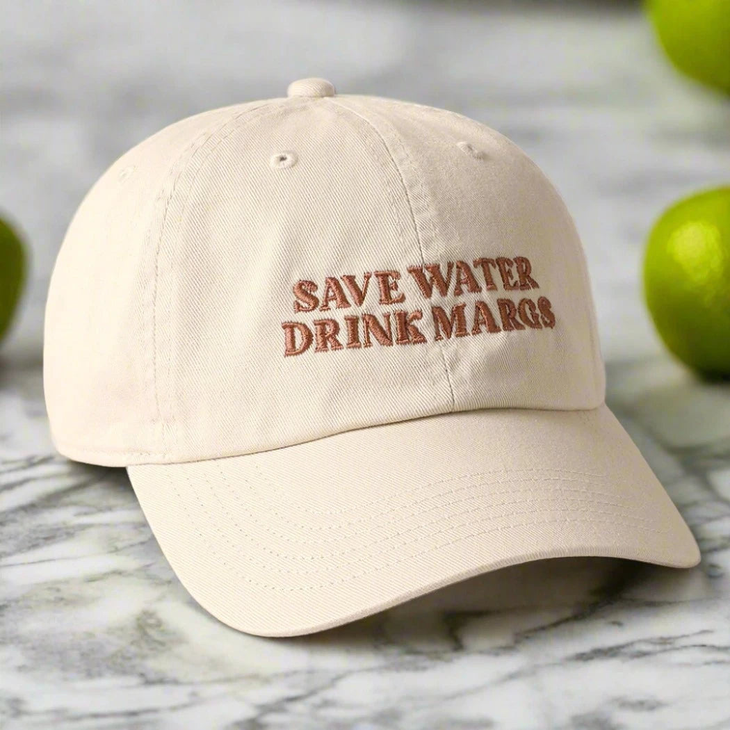 Save Water Embroidered Baseball Cap