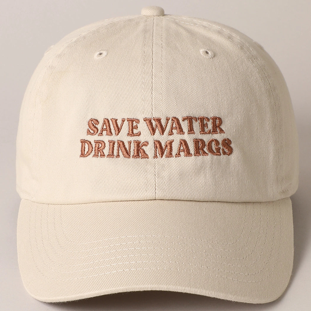 Save Water Embroidered Baseball Cap