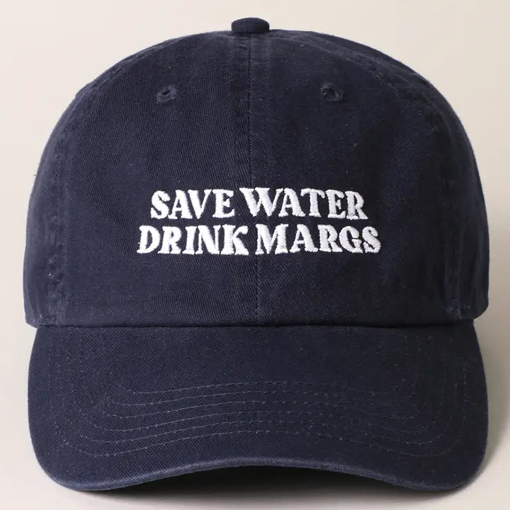 Save Water Embroidered Baseball Cap