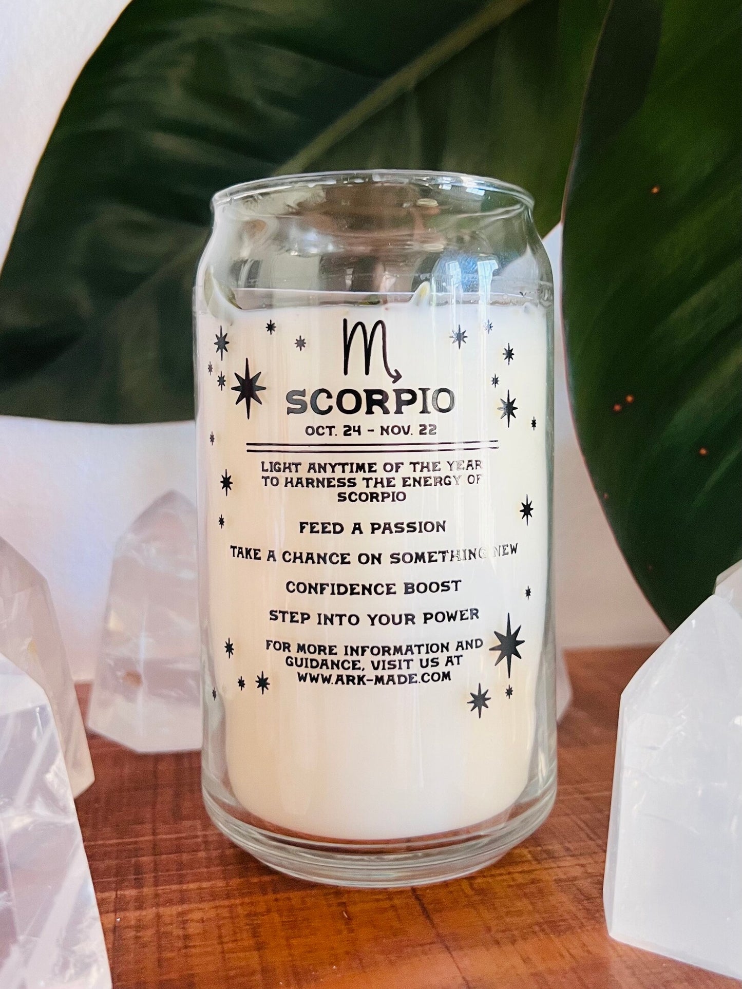 Zodiac Crystal Candle