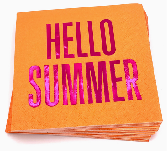 Funny Cocktail Napkins - Hello Summer