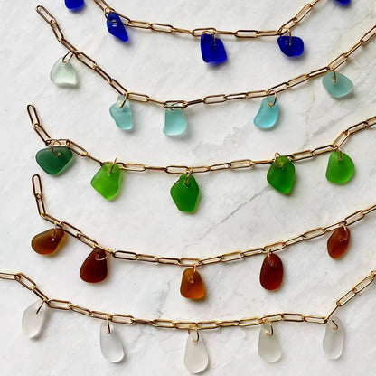 Sea Glass Charm Bracelet, view 2