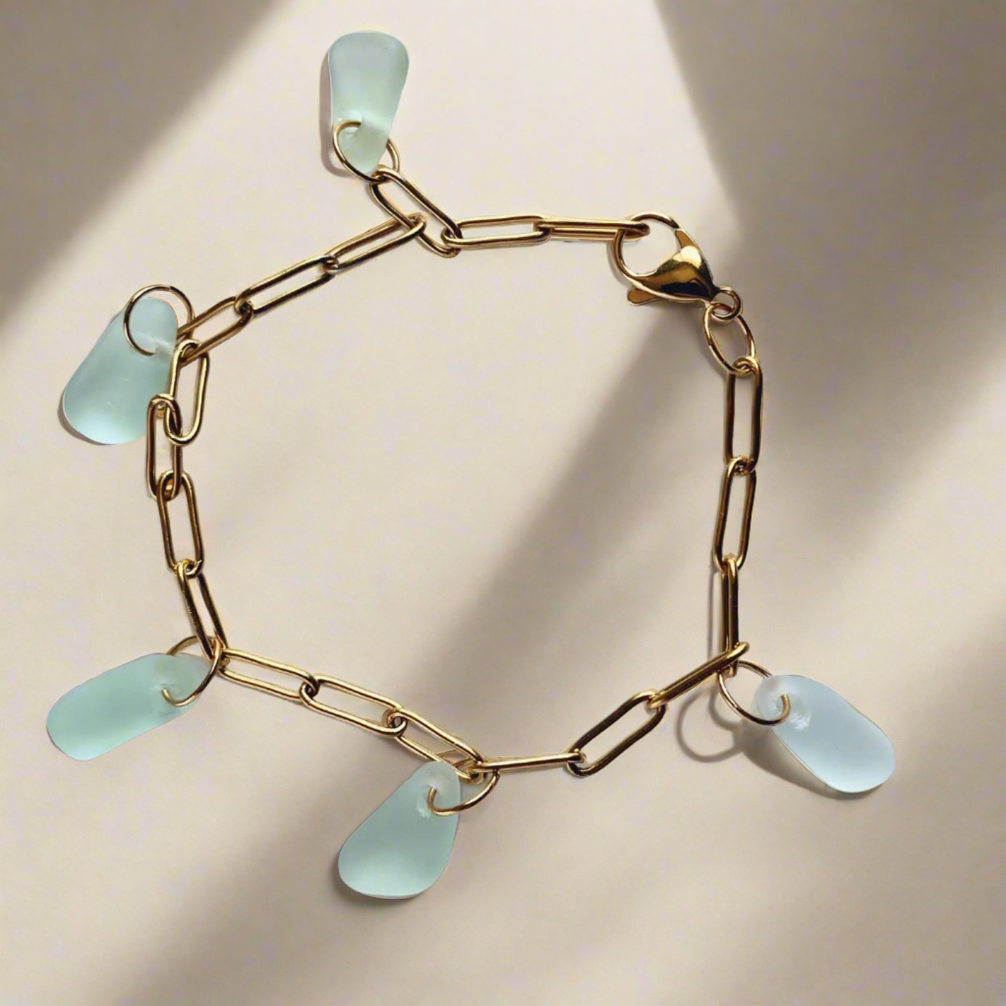 Sea Glass Charm Bracelet