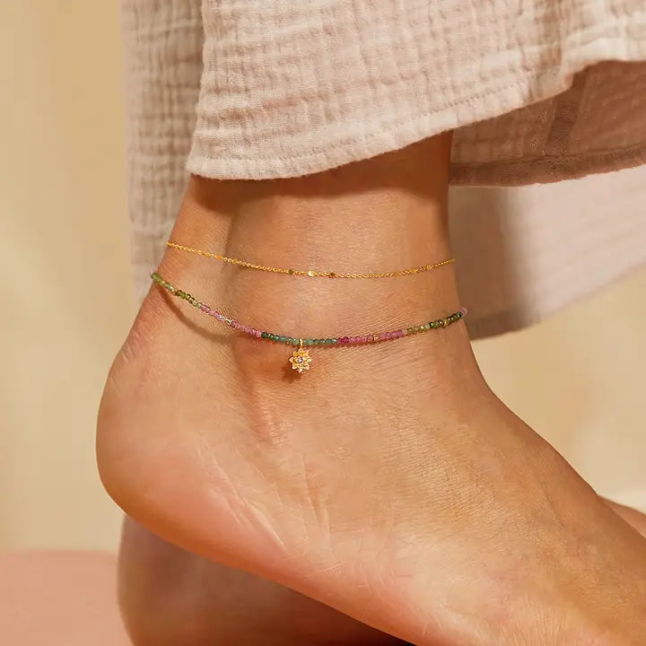 Shimmering Chain Anklet, view 2