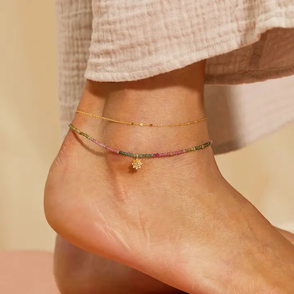 Shimmering Chain Anklet, view 2