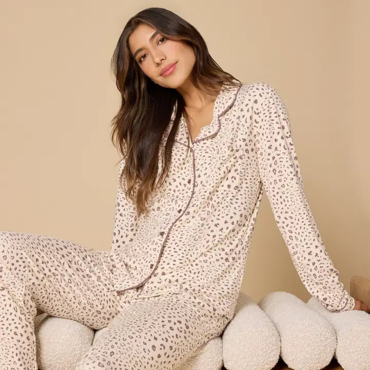 Aria - Slim Notch Collar PJ Set