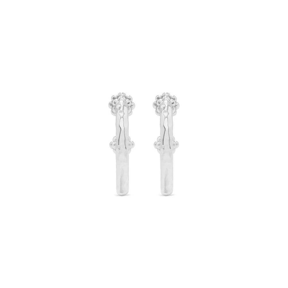 Slice Small Hoop Earrings Silver