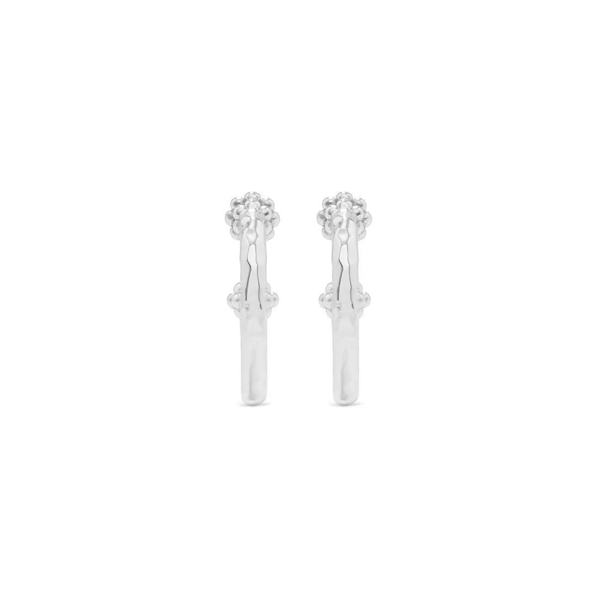 Slice Small Hoop Earrings Silver