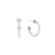 Slice Small Hoop Earrings Silver