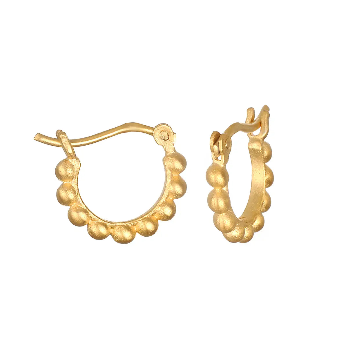 Small Dot Hoop Earring