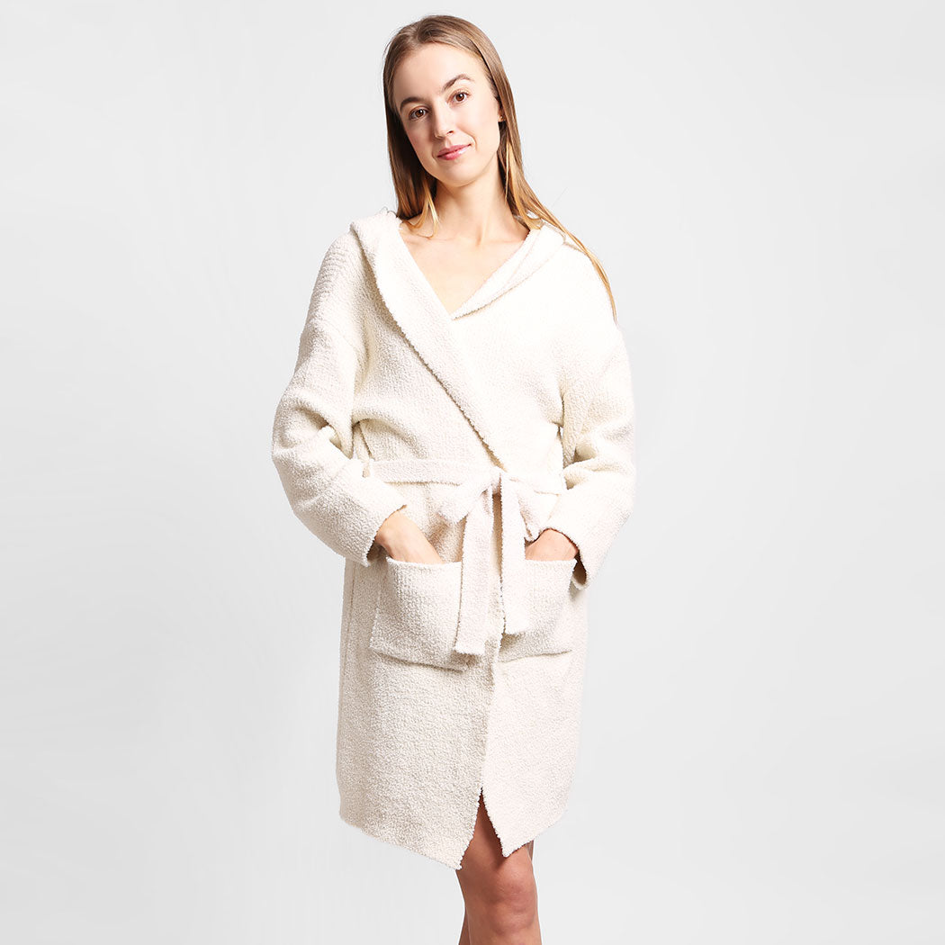 Soft Hooded Robe W Pocket