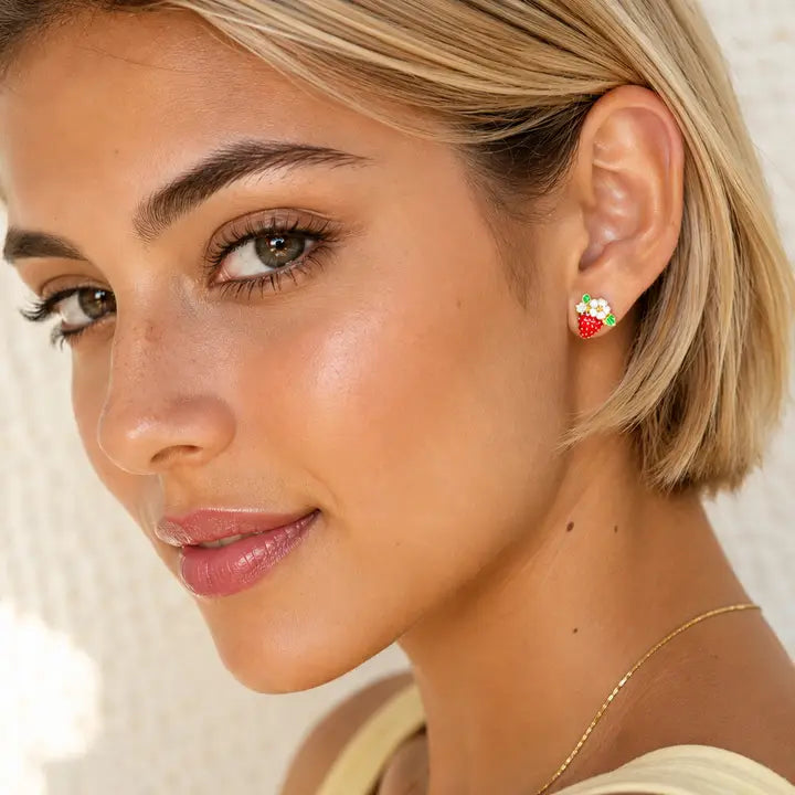 Sparkling Strawberry Studs