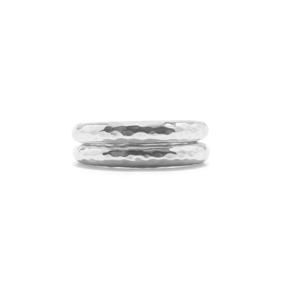 Cleopatra Slice Stacking Ring Set Silver