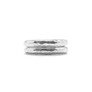 Cleopatra Slice Stacking Ring Set Silver