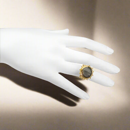 Starburst Labradorite Ring, view 2