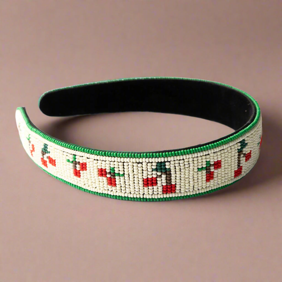 Beaded Headband, view 2, styled