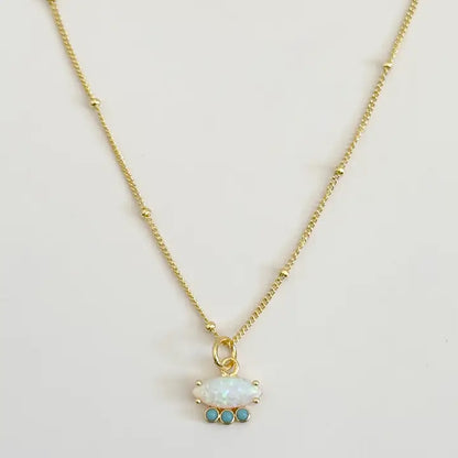 Stone Shield Necklace