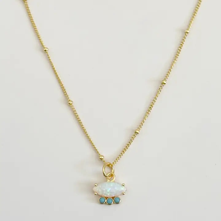 Stone Shield Necklace