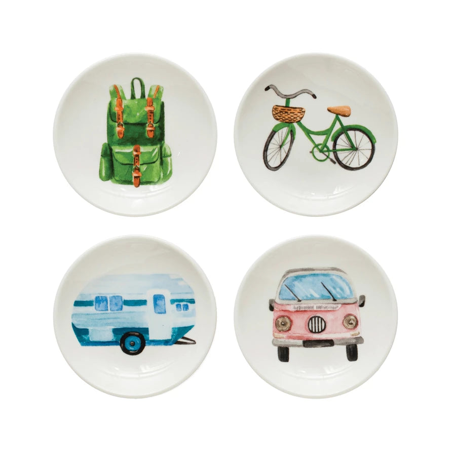 Stoneware Dish w/ Adventure Image Asst, view 2
