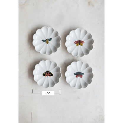 Stoneware Fluted Dish w/ Insect, view 2