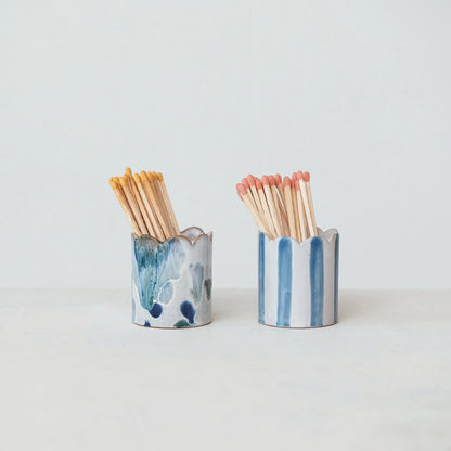 Stoneware Matchstick Holder, view 2