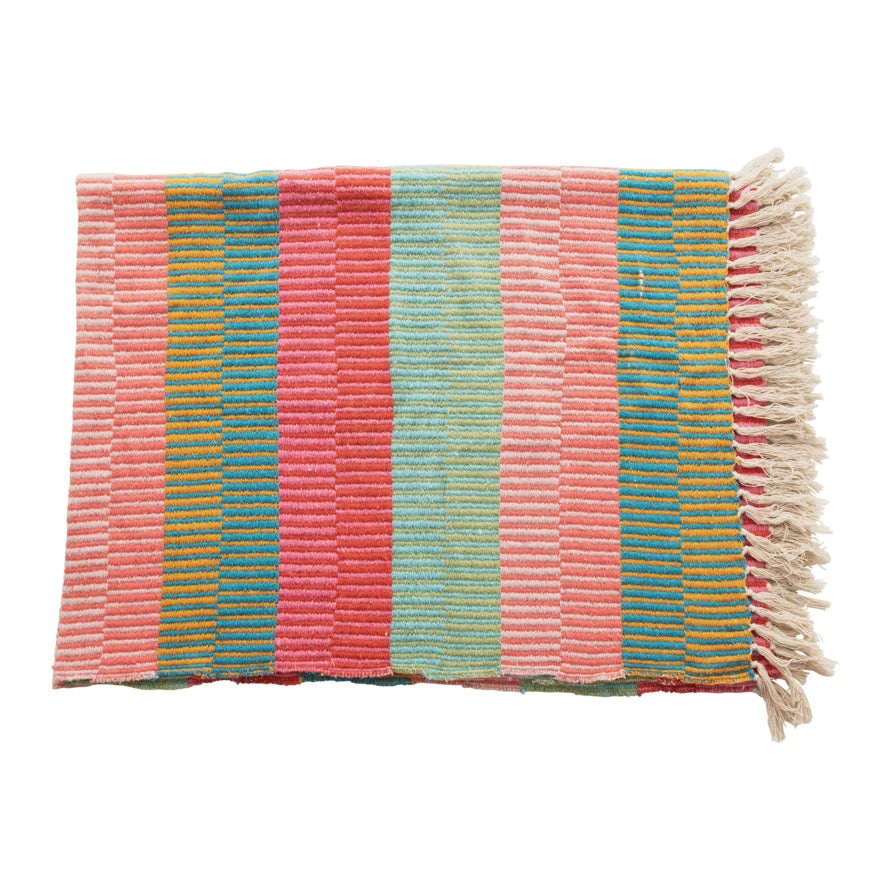 Happy House Throw Blanket  w/ Tassels