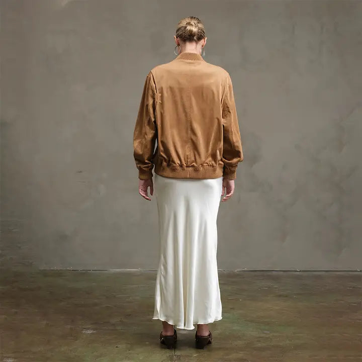 Suede Blouson Jacket