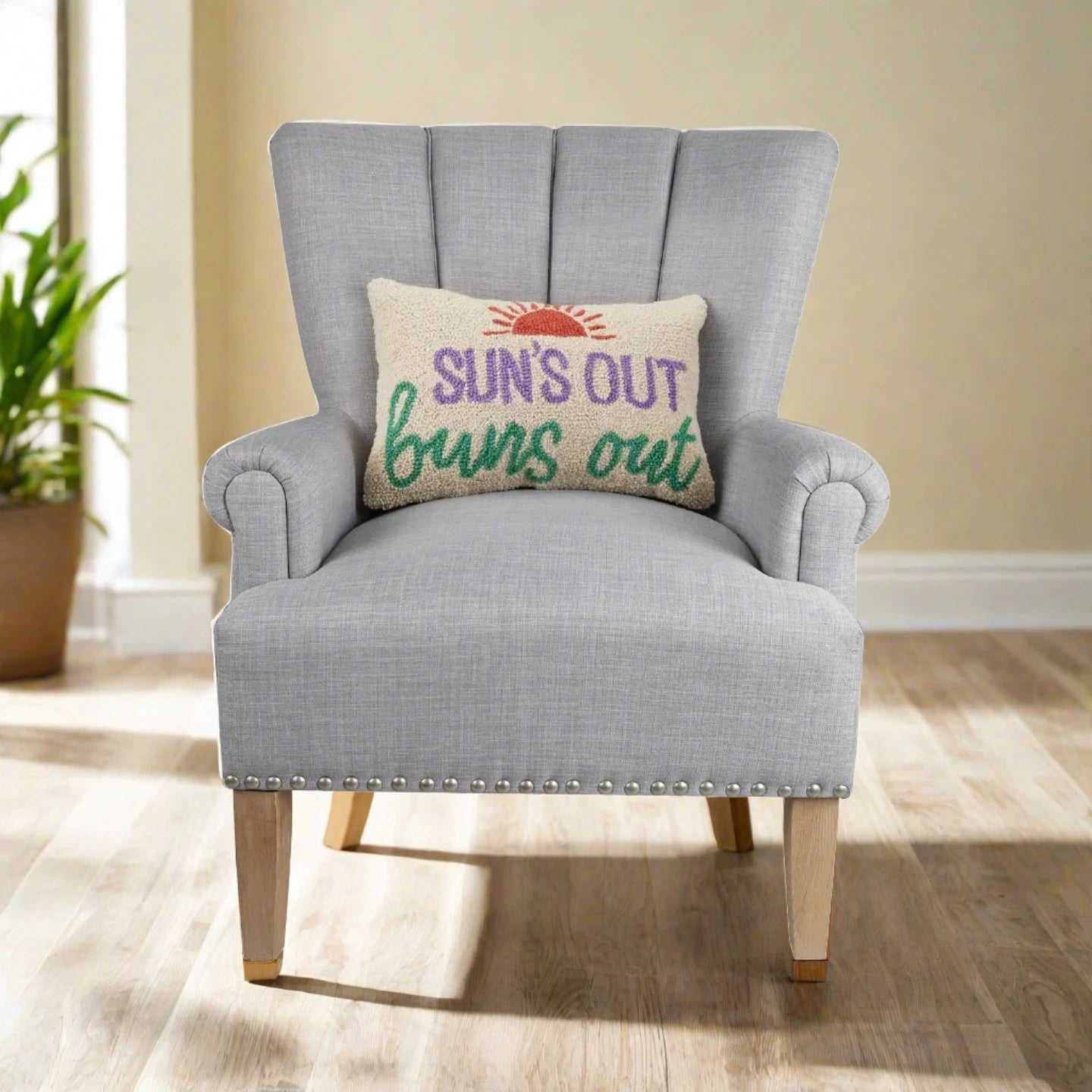 Sun's Out Buns Out Hook Pillow