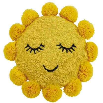 Sunshine Hook Pillow W/Pom Poms, view 2