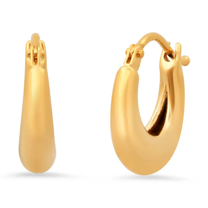 Thin Graduated Gold Vermeil Huggie