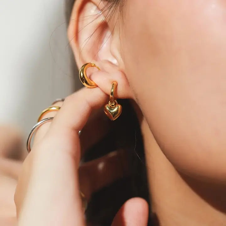 Thin Graduated Gold Vermeil Huggie