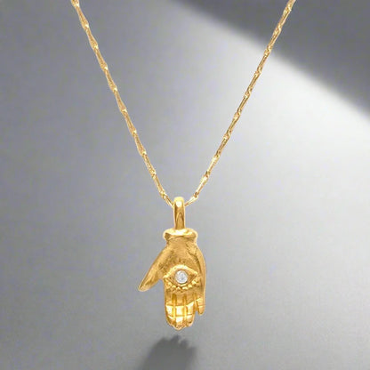 Tiny Mystic Hand Necklace