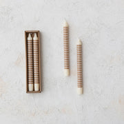 Unscented Striped Taper Candles Set/2