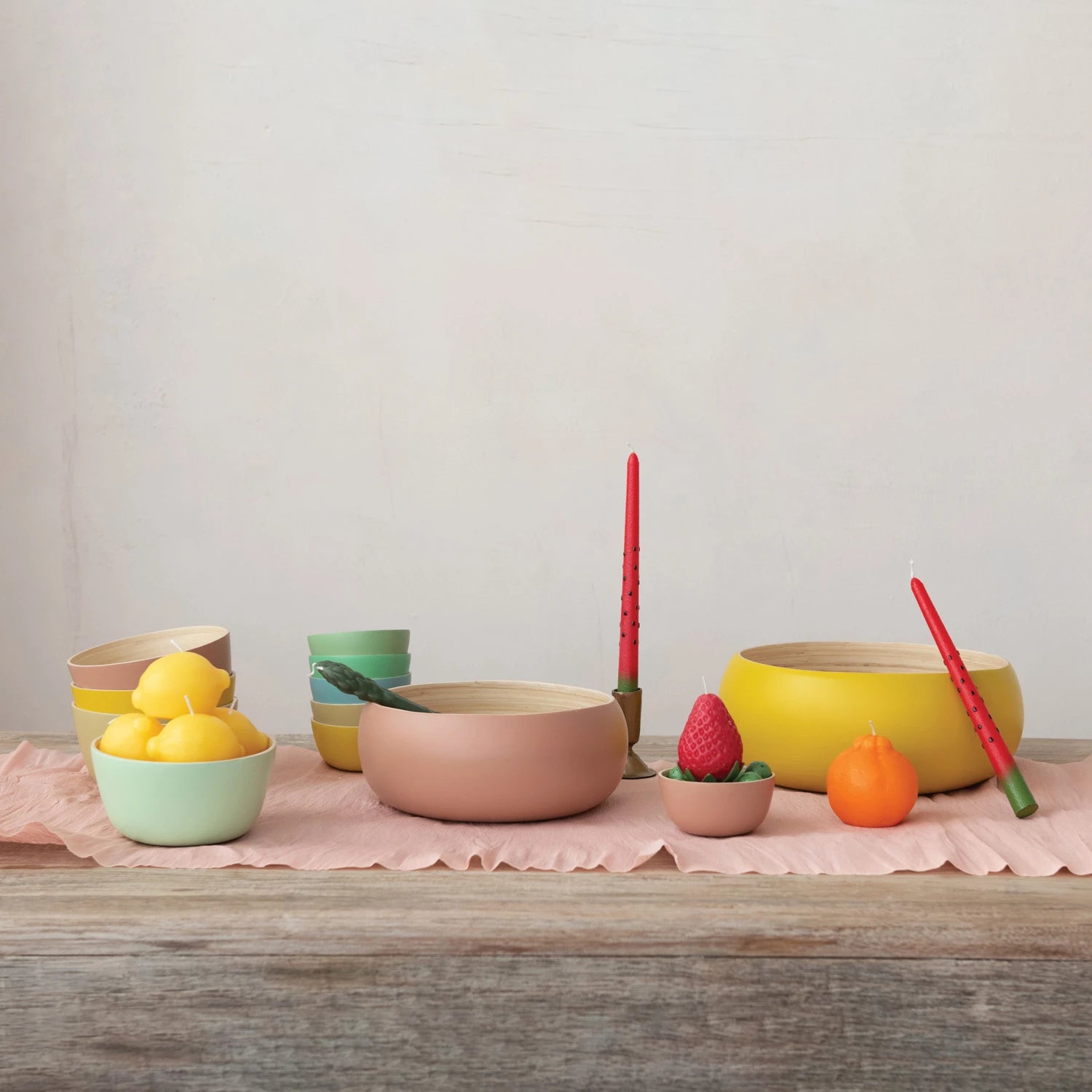 Unscented Fruit-Shaped Candle