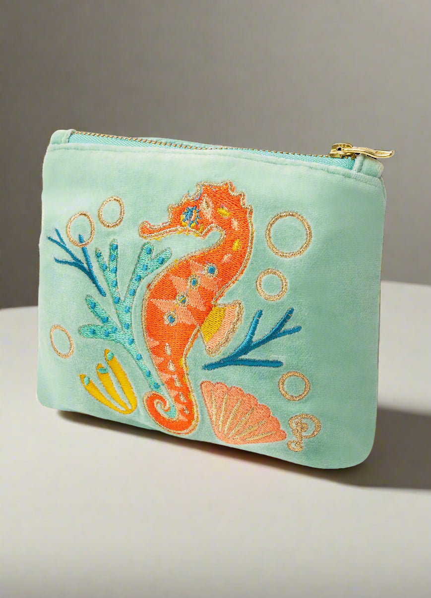 Velvet Zip Mini Pouch