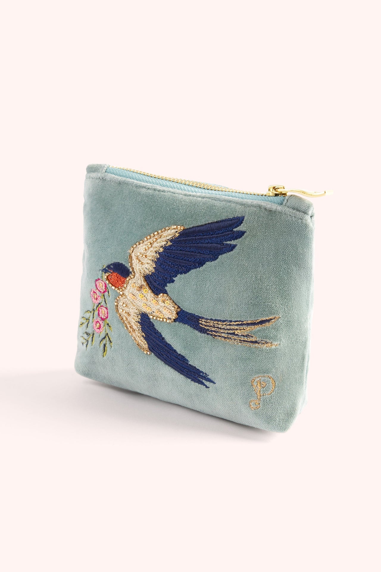 Velvet Zip Mini Pouch