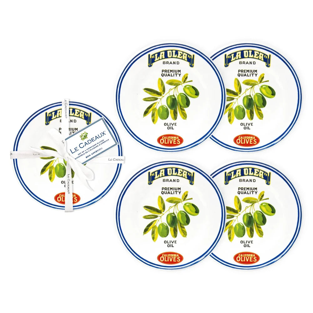 California Olives Plates Set/4
