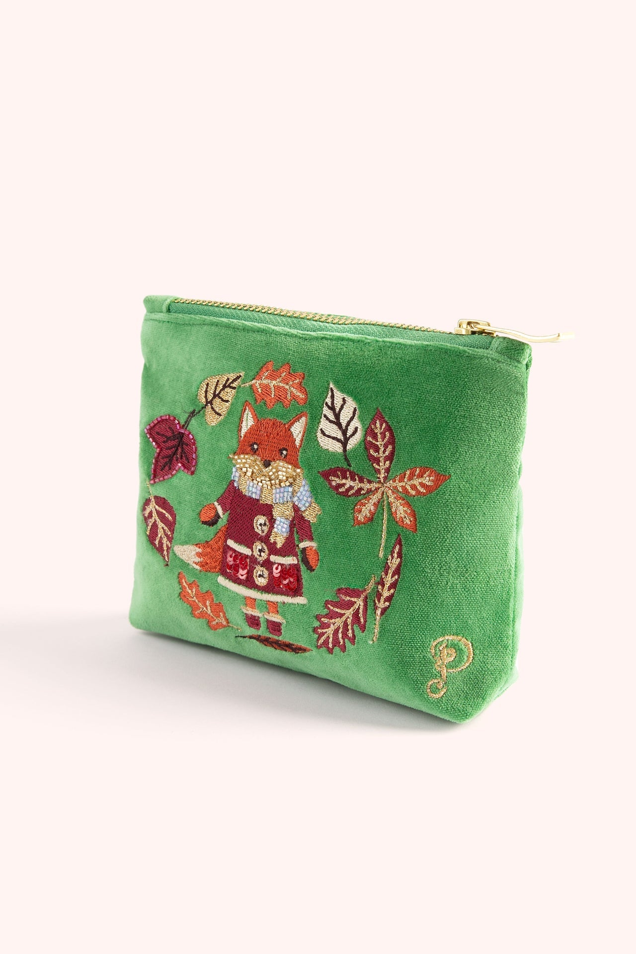 Velvet Zip Mini Pouch