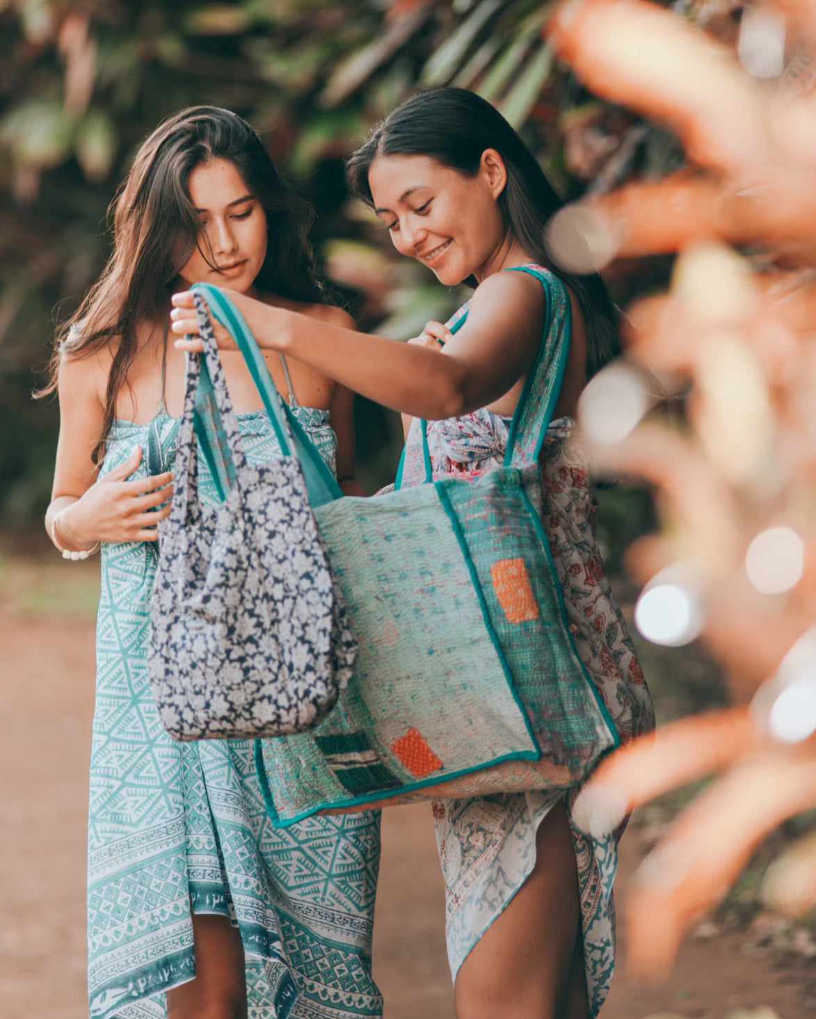 Vintage Kantha Cotton Beach Tote Asst